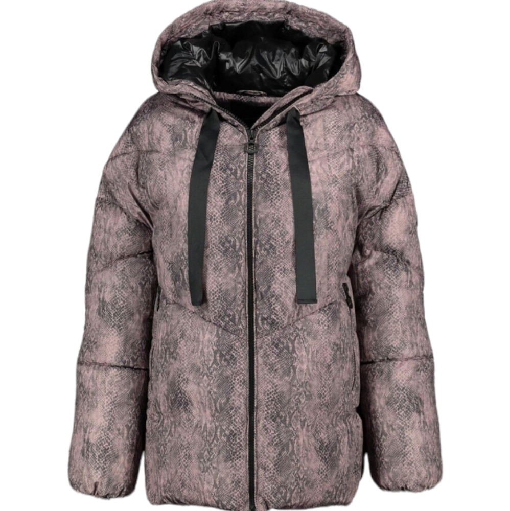 NWT Noize Belle Puffer Python Print Coat Jacket sz S